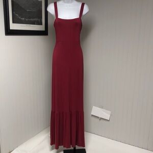 NWT Women’s Banana Republic Red Ruffle Hem Maxi Dress Size M